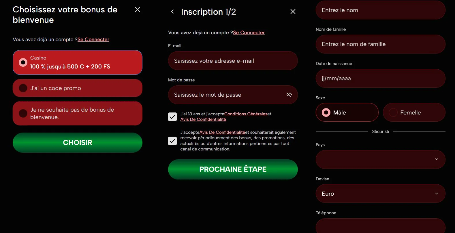 Bookyspinz Casino registr